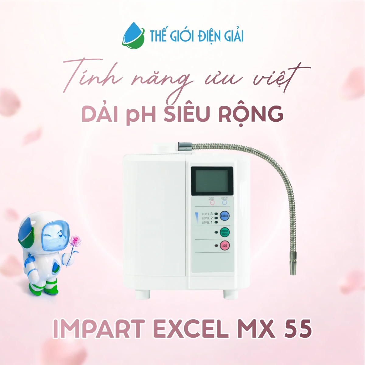 Máy lọc nước iON kiềm Impart Excel–SX (MX-55) chính hãng