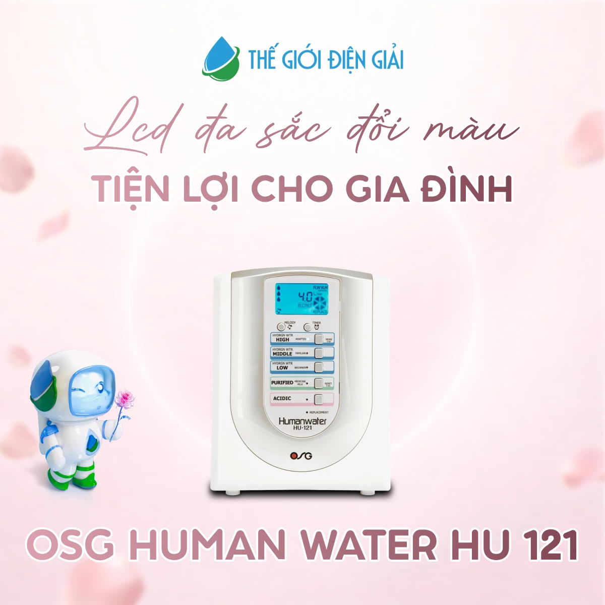 Máy lọc nước điện giải iON kiềm OSG Human Water HU-121