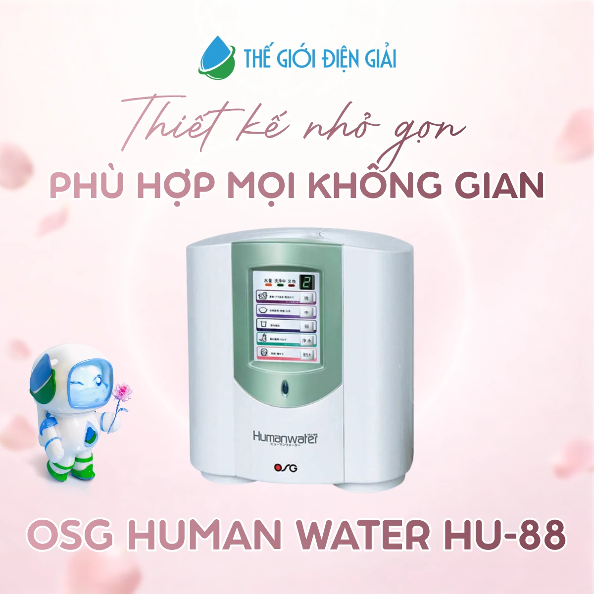 Máy lọc nước điện giải ion kiềm OSG Human Water HU-88