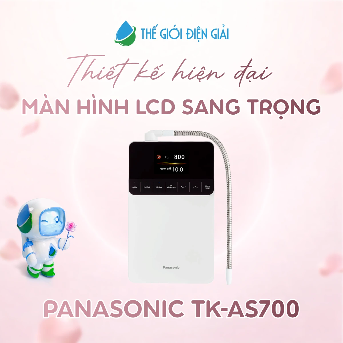 Máy lọc nước điện giải iON kiềm Panasonic TK-AS700 chính hãng - Tặng thêm thời gian bảo hành!