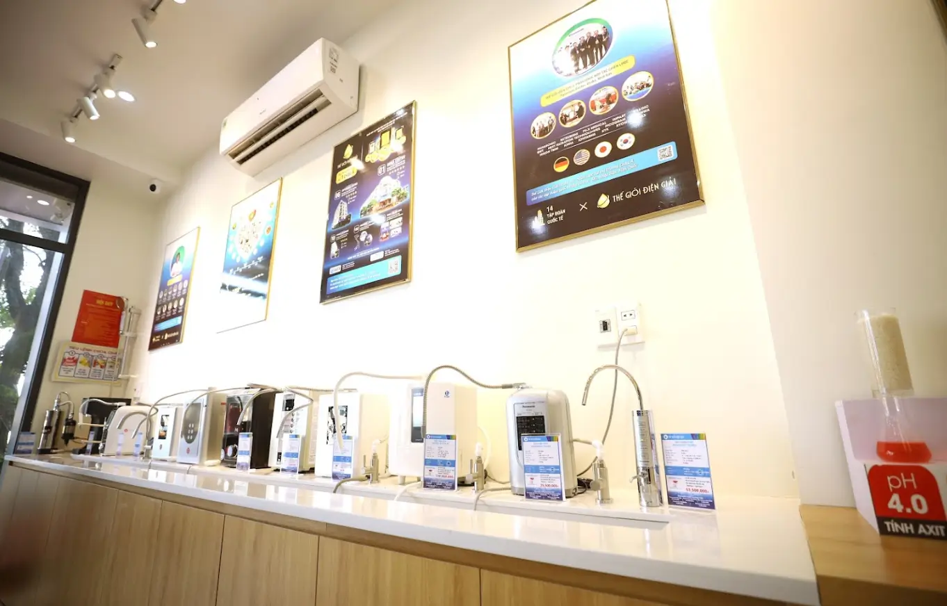 Không gian trưng bày sản phẩm máy điện giải ion kiềm tại Premium Showroom Buôn Mê Thuột, Đắk Lắk _miền Trung_