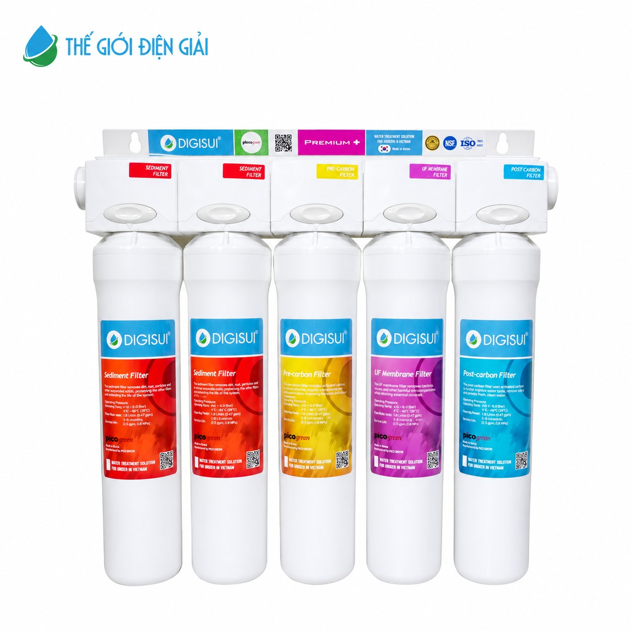 Máy lọc nước DigiSui Premium + 11 inches công nghệ UF xử lý tối ưu nước máy
