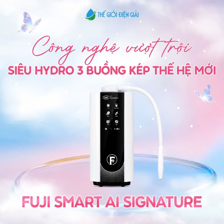 Máy lọc nước điện giải ion kiềm Fuji Smart AI Signature