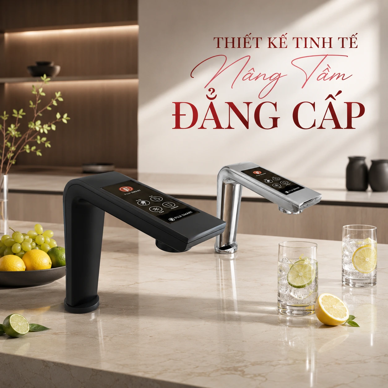 Máy lọc nước 4 trong 1 Fuji Smart The Barista – Vừa làm nóng/lạnh, vừa tạo nước soda