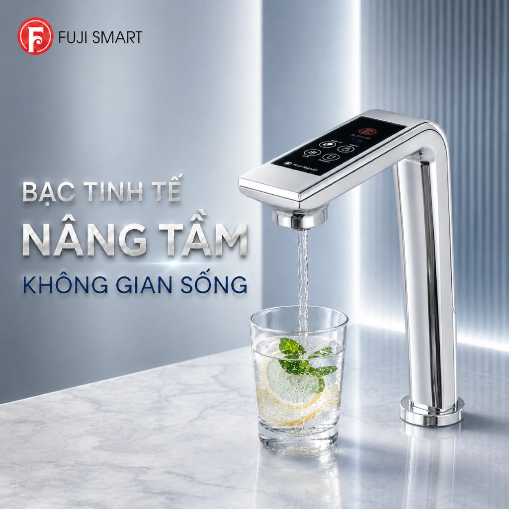 Máy lọc nước 4 trong 1 Fuji Smart The Barista – Vừa làm nóng/lạnh, vừa tạo nước soda