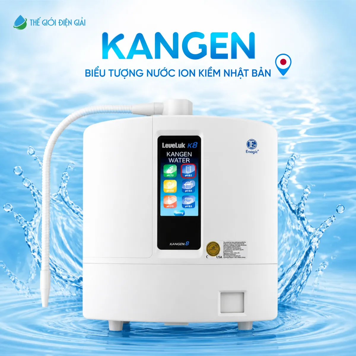 (SOF-2026-00862) Design Inforgraphic Máy lọc nước Kangen Leveluk K8-09-1