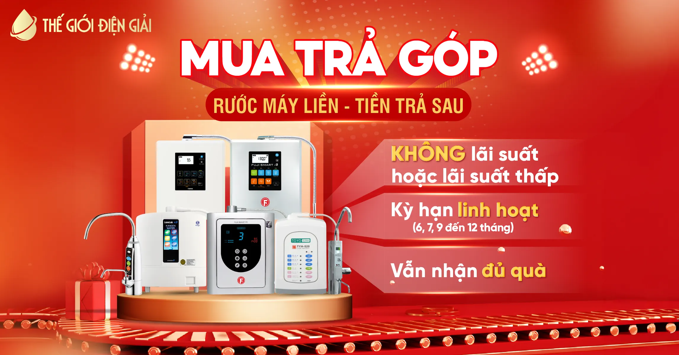 Chương trình trả góp đặc biệt khi mua máy lọc nước điện giải của Thế Giới Điện Giải