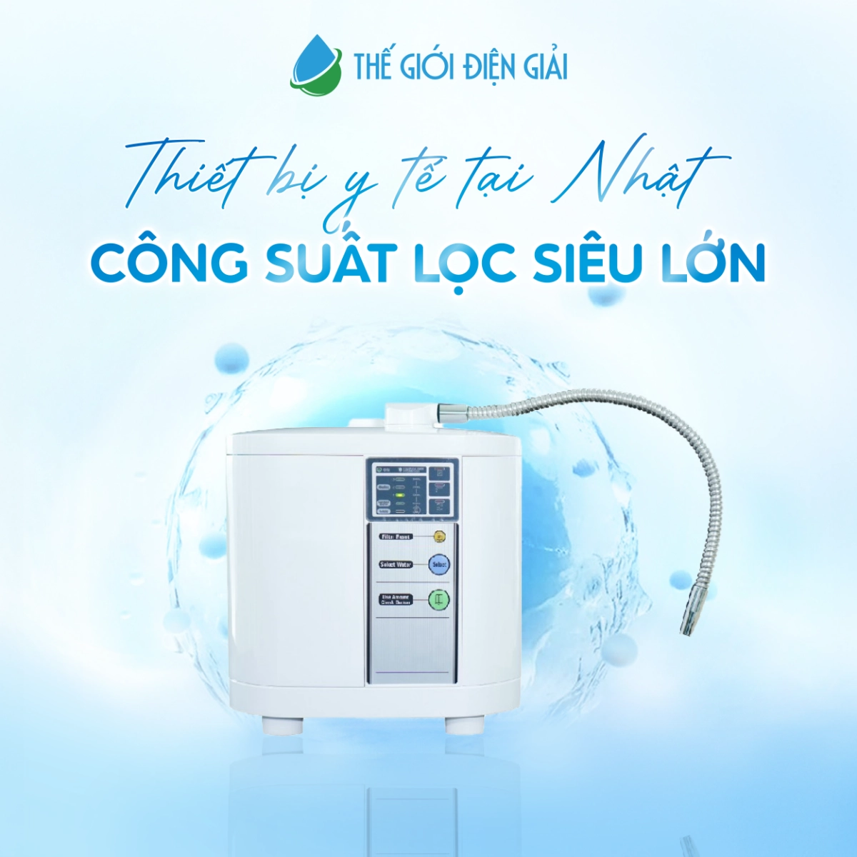 Máy lọc nước điện giải iON kiềm Impart Excel–IE400 (MX-33) chính hãng, miễn phí lắp đặt và bảo dưỡng