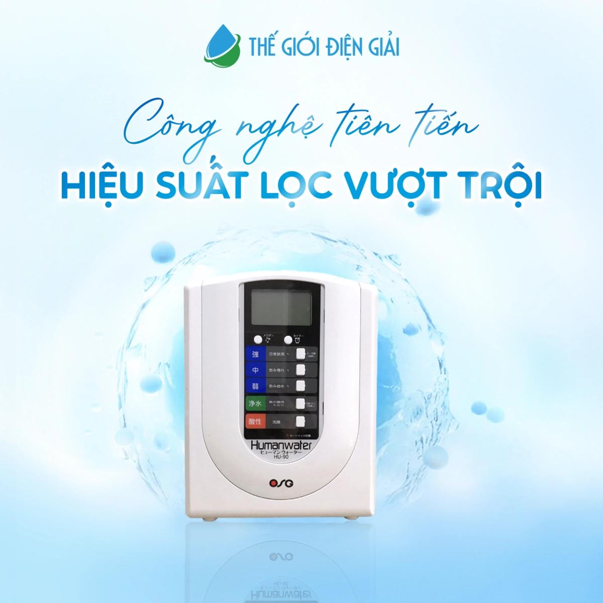 [SOF-2025-01940] May loc nuoc dien giai ion kiem OSG Human Water HU-90