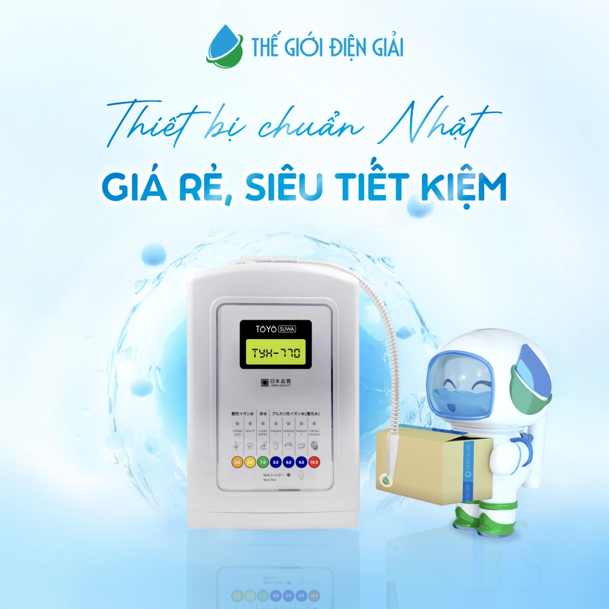 [SOF-2025-01940] May loc nuoc dien giai iON kiem Toyo Suwa TYH 770 