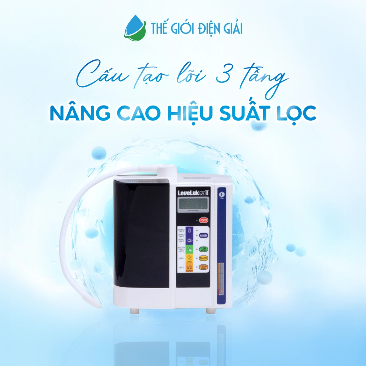 Máy lọc nước Kangen Leveluk JRII - Hàng Chính Hãng Có Hóa Đơn VAT