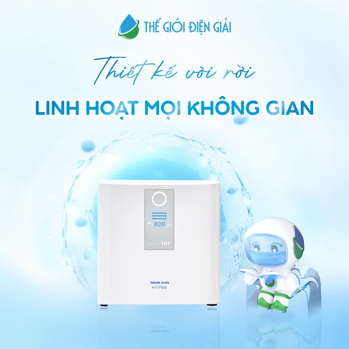 Máy lọc nước iON kiềm Trimion Hyper bảo hành đến 5 năm chuẩn Nhật