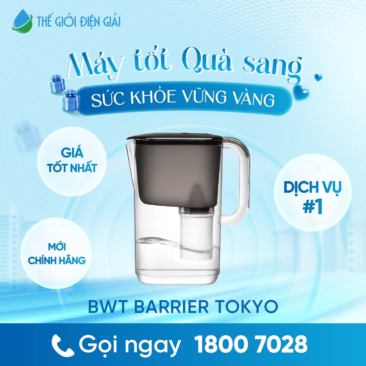 Bình lọc nước di động thông minh BWT Barrier Tokyo của Đức