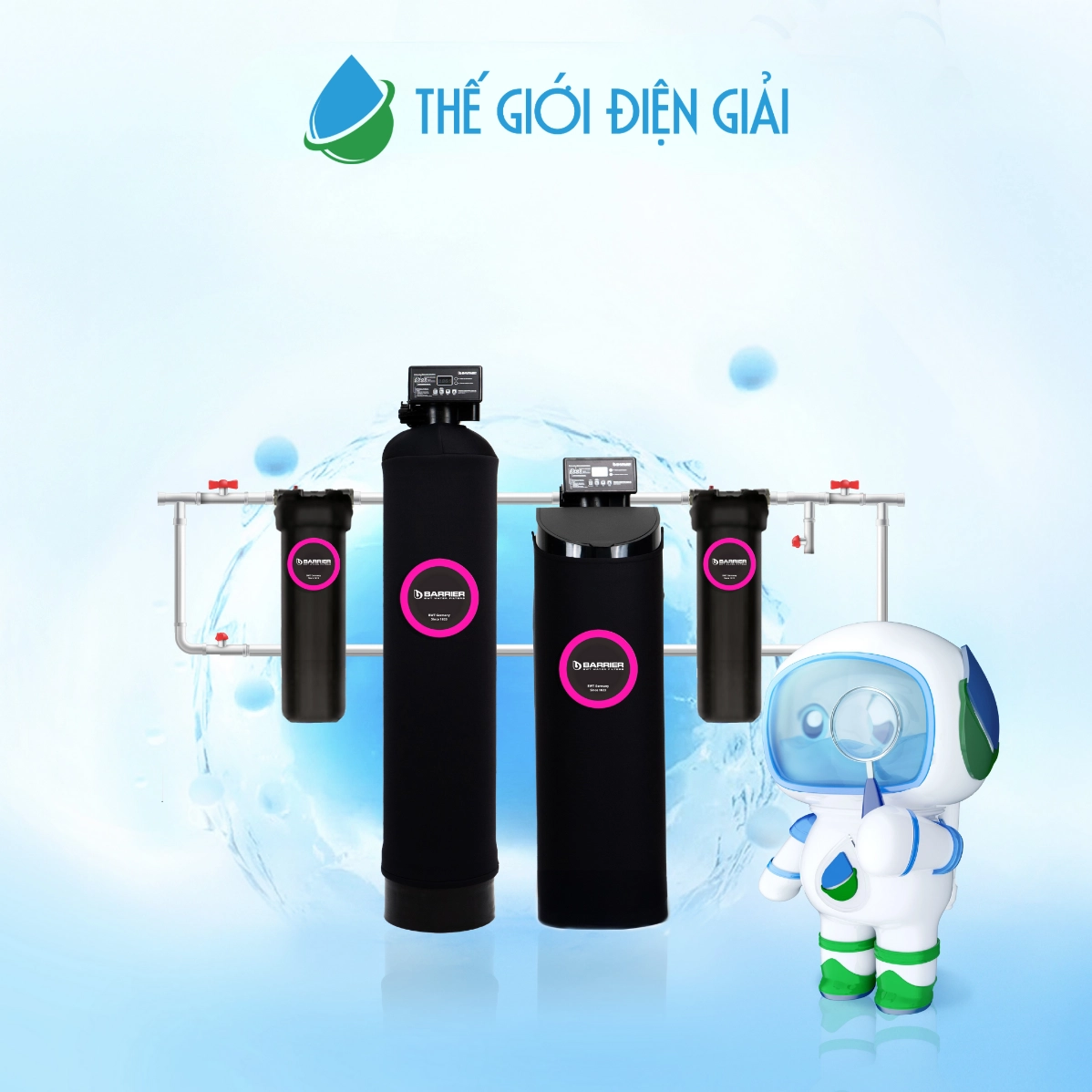 Hệ thống lọc nước đầu nguồn Barrier City Pro Hero Plus