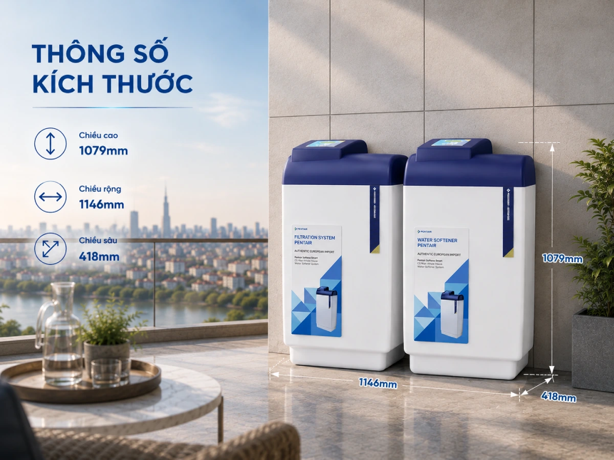 thong-so-kich-thuoc-cua-he-thong-loc-tong-pentair-softena-smart-cs-maxi