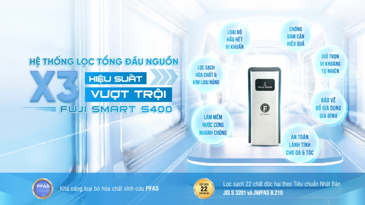 Fuji smart S400 được trang bị công nghệ chống bám cặn X3