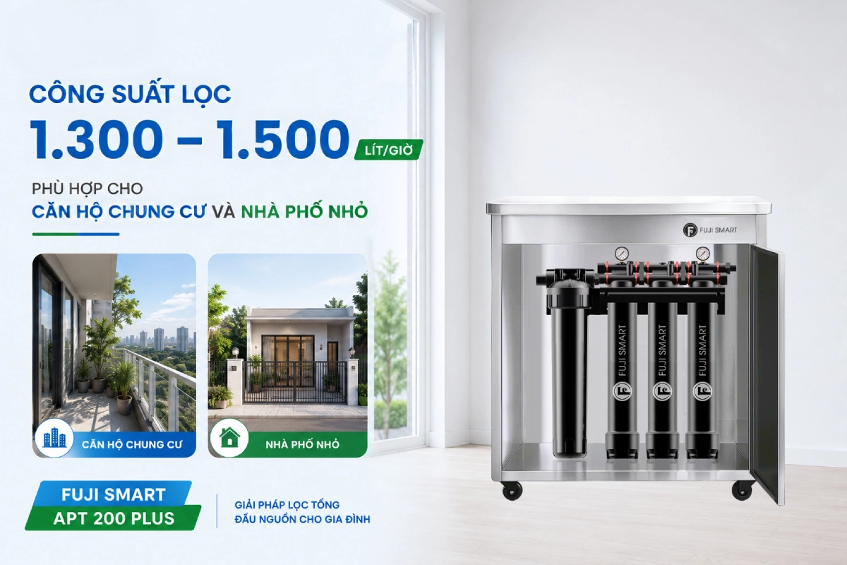 công suất lọc của hệ thống lọc tổng Fuji Smart APt 200 Plus-1