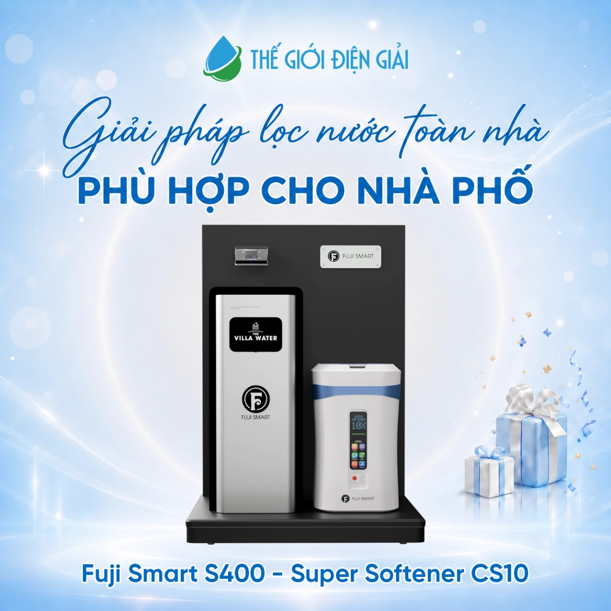 Giải pháp lọc tổng đầu nguồn toàn diện Fuji Smart S400 - Super Softener CS10