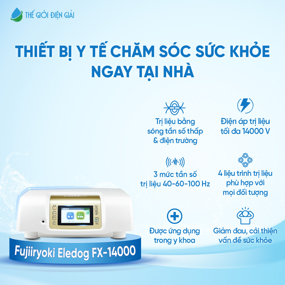 Máy trị liệu điện trường cao áp Fujiiryoki Eledog FX-14000 (Trước là KX-14000) - Sản xuất tại Nhật Bản