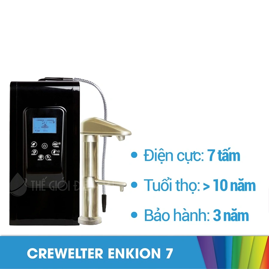 Máy lọc nước iON kiềm Crewelter Enkion 7 nhập khẩu Hàn Quốc dịch vụ tốt nhất
