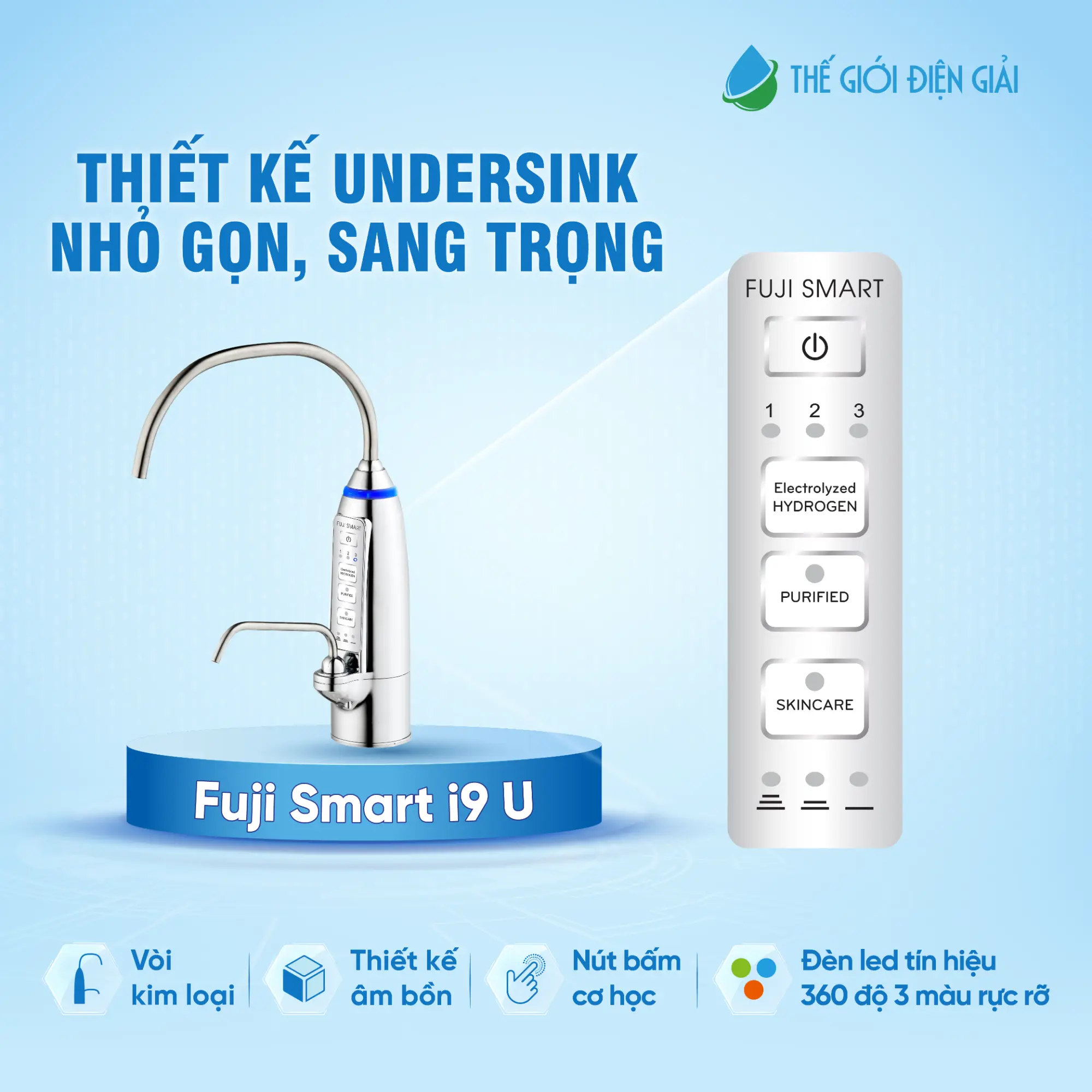 Thiết kế máy lọc nước điện giải ion kiềm Fuji Smart i9 U