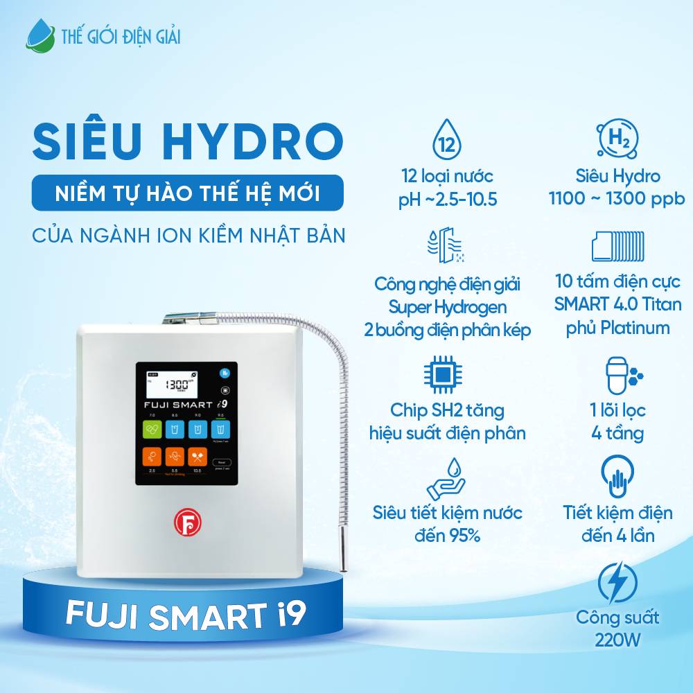 Máy lọc nước điện giải iON kiềm Fuji Smart i9 - Bảo dưỡng máy trọn đời