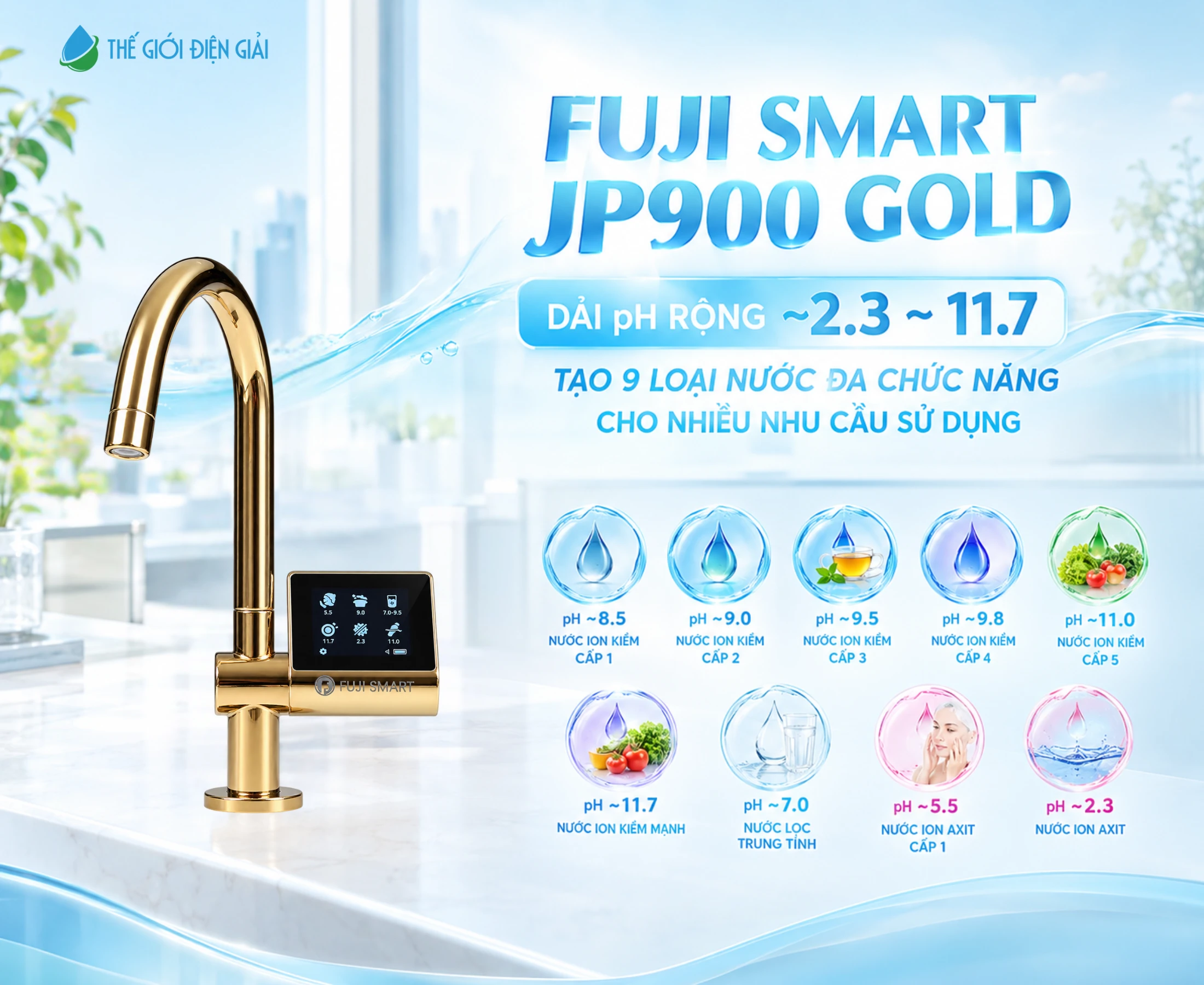 Inforgraphics Máy lọc nước điện giải ion kiềm Fuji Smart JP900 GOLD (5)