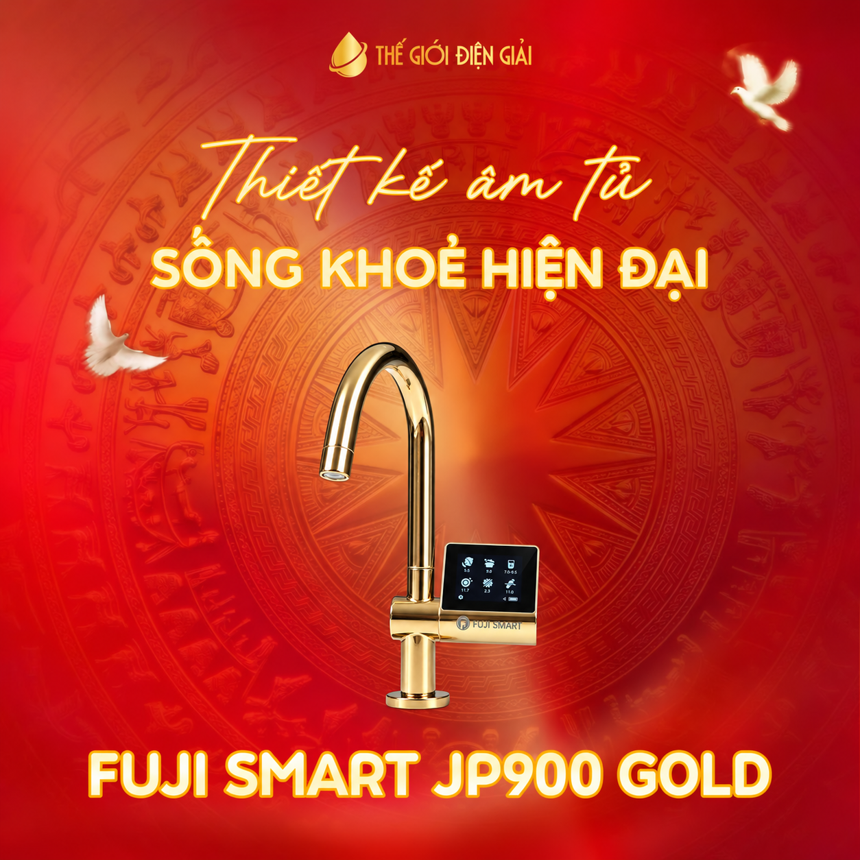 Máy lọc nước điện giải ion kiềm Fuji Smart JP900 Gold