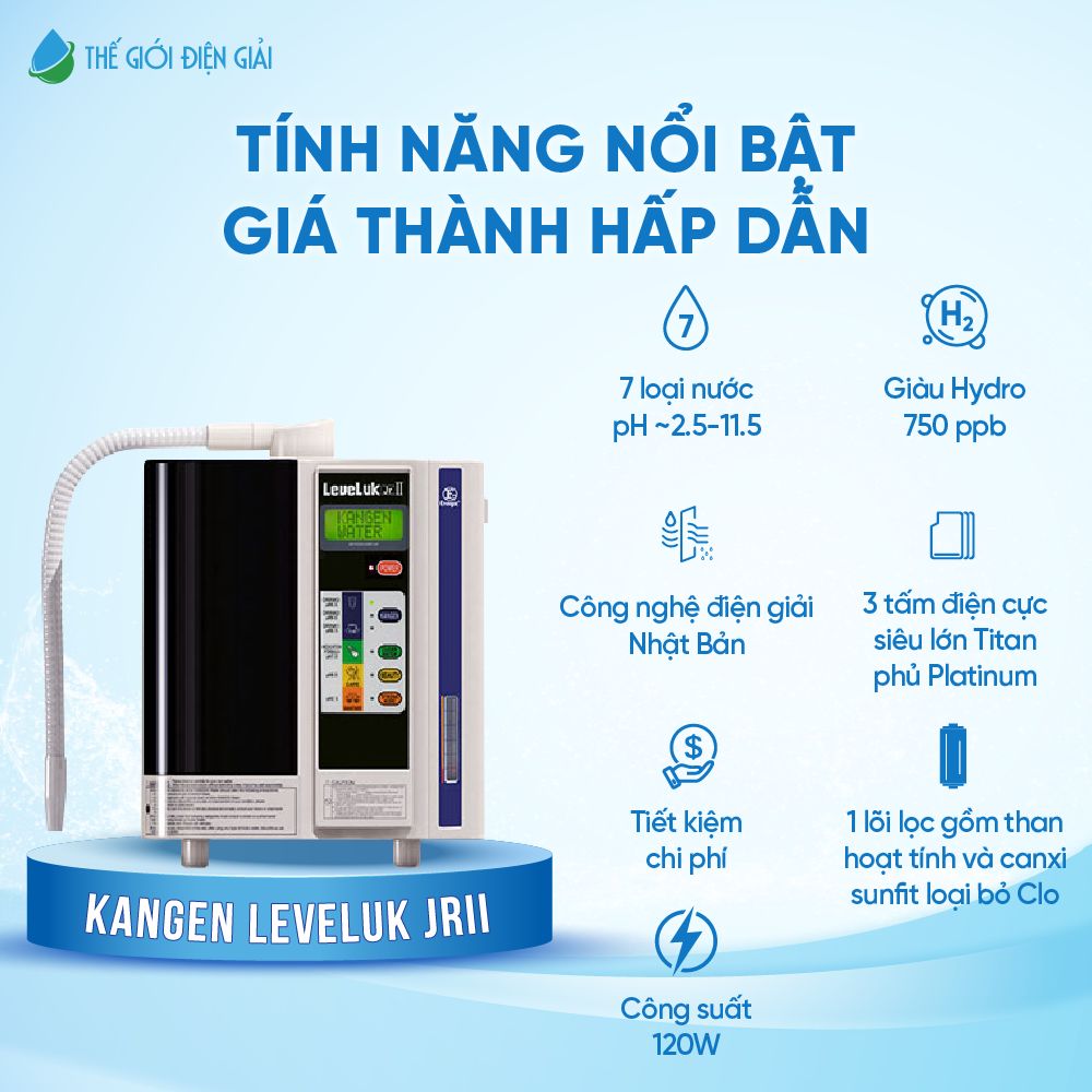 Máy lọc nước Kangen Leveluk JRII (Chính Hãng 100%, Cơ Quan Nhà Nước Xác Thực Nhập Khẩu)