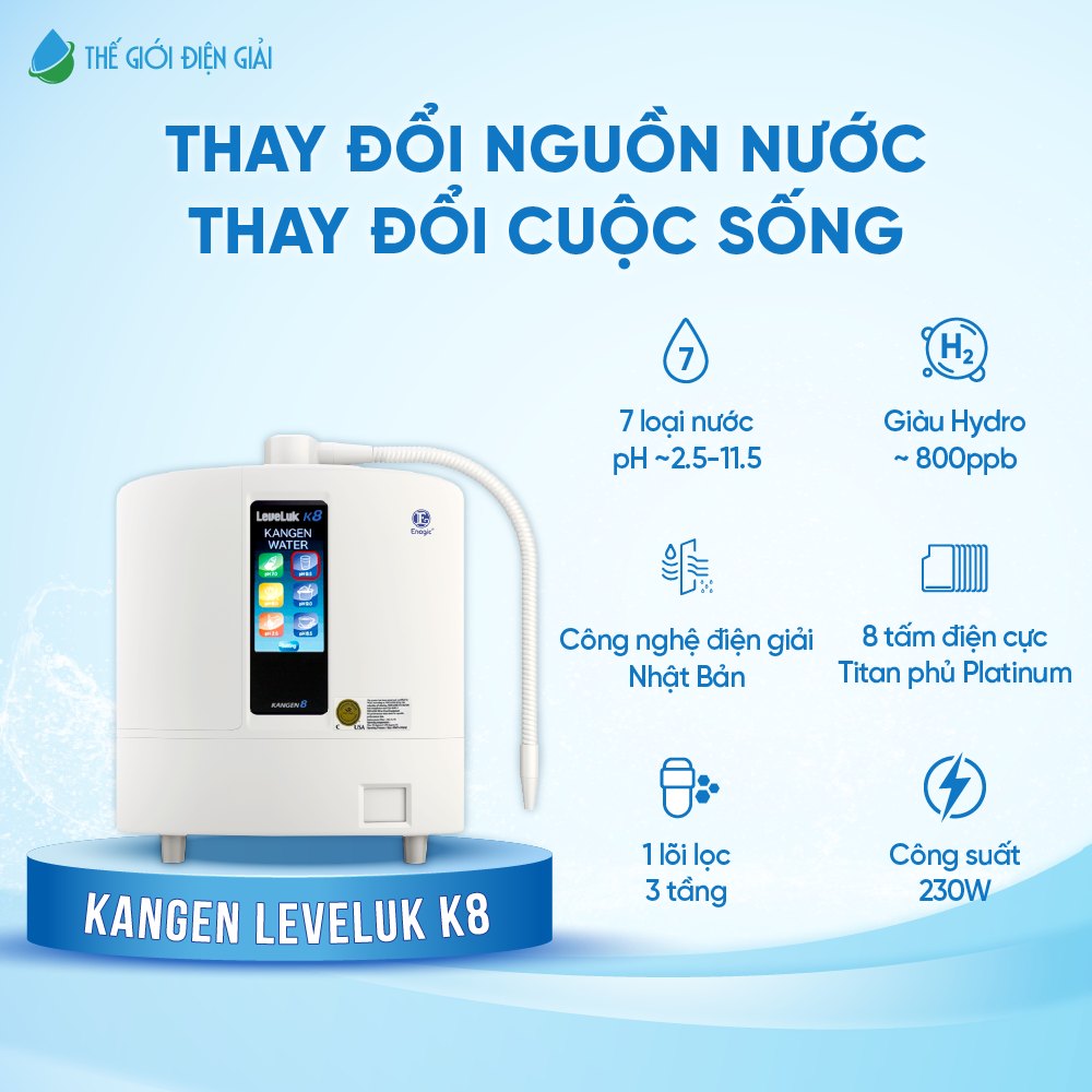 Máy lọc nước Kangen K8 chính hãng 100%, cơ quan nhà nước xác thực nhập khẩu