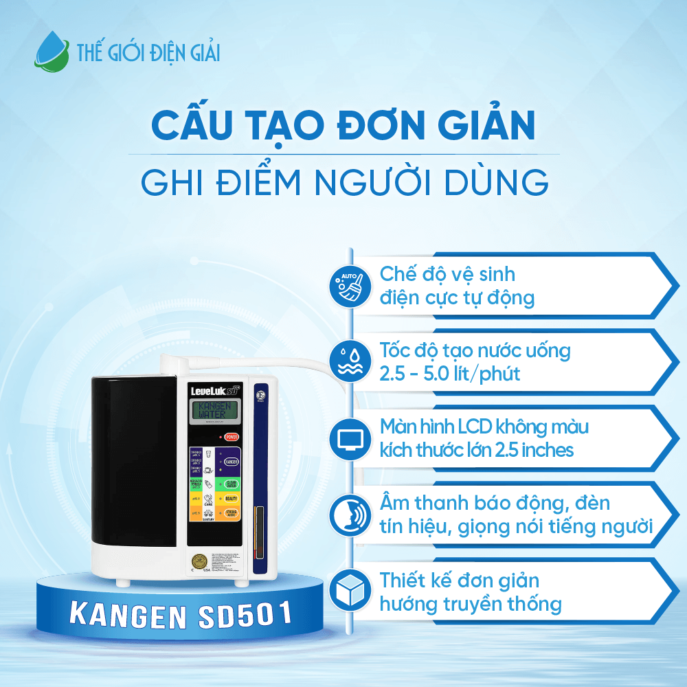Máy lọc nước iON kiềm Kangen SD501 Chính Hãng