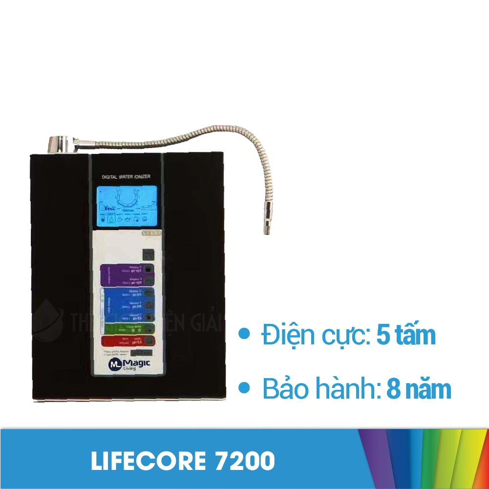 Máy lọc nước điện giải iON kiềm Lifecore 7200 Hàn Quốc chính hãng dịch vụ 6 sao