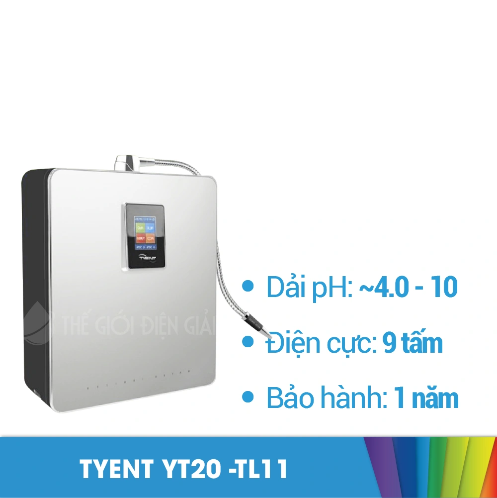 Máy lọc nước iON kiềm Tyent YT20-TL11 giá tận gốc dịch vụ tốt nhất