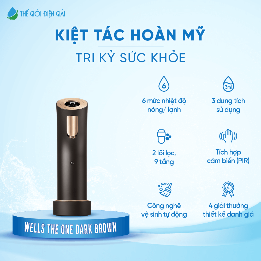 Máy lọc nước Wells The One nóng lạnh tiện dụng thiết kế độc đáo