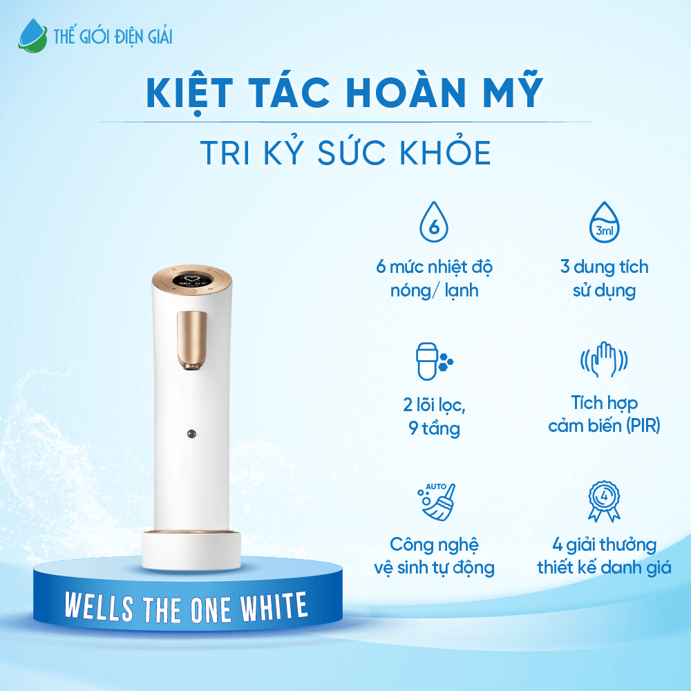 Máy lọc nước Wells The One nóng lạnh tiện dụng thiết kế độc đáo