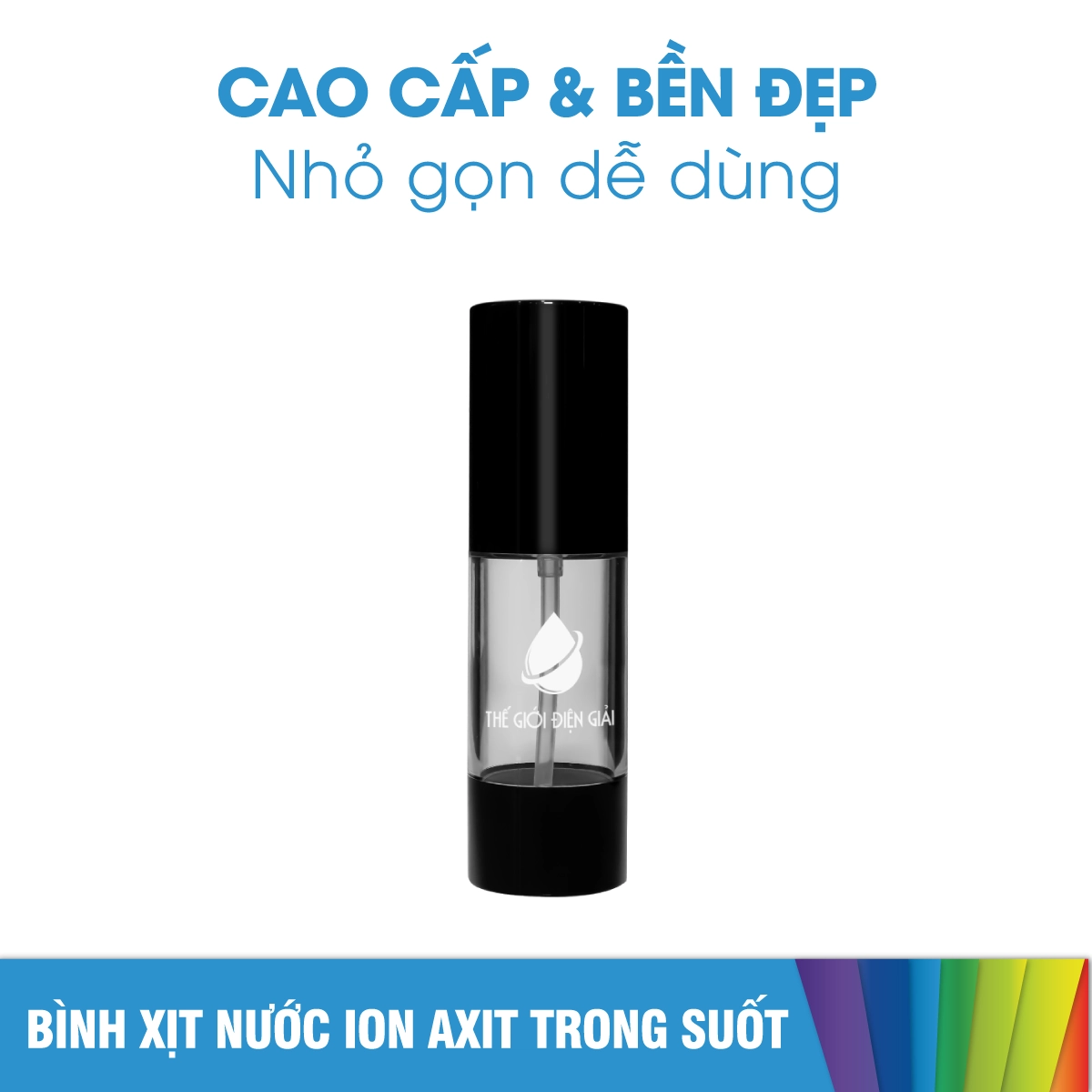 Bình xịt nước iON axit làm đẹp độc quyền Thế Giới Điện Giải trong suốt - 50ml