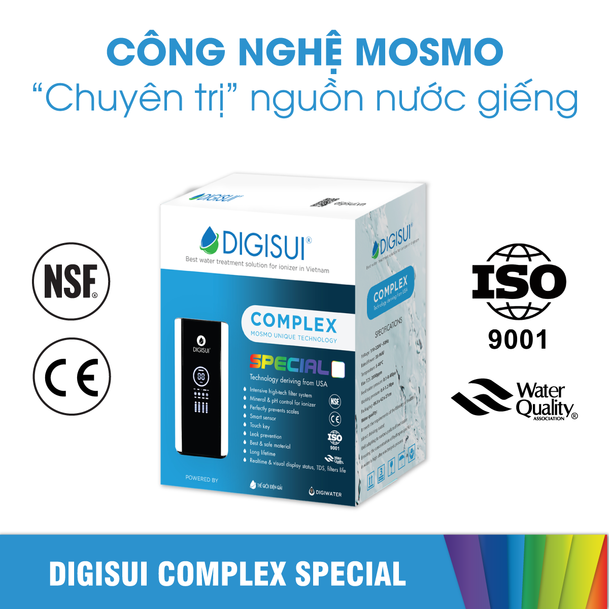 Giải pháp xử lý nước giếng Digisui Complex Special dành cho máy lọc nước điện giải ion kiềm điện giải