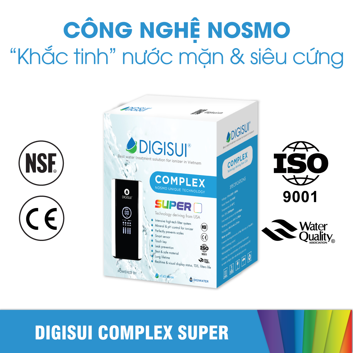 Giải pháp xử lý nước mặn và siêu cứng Digisui Complex Super cho máy lọc nước điện giải ion kiềm điện giải