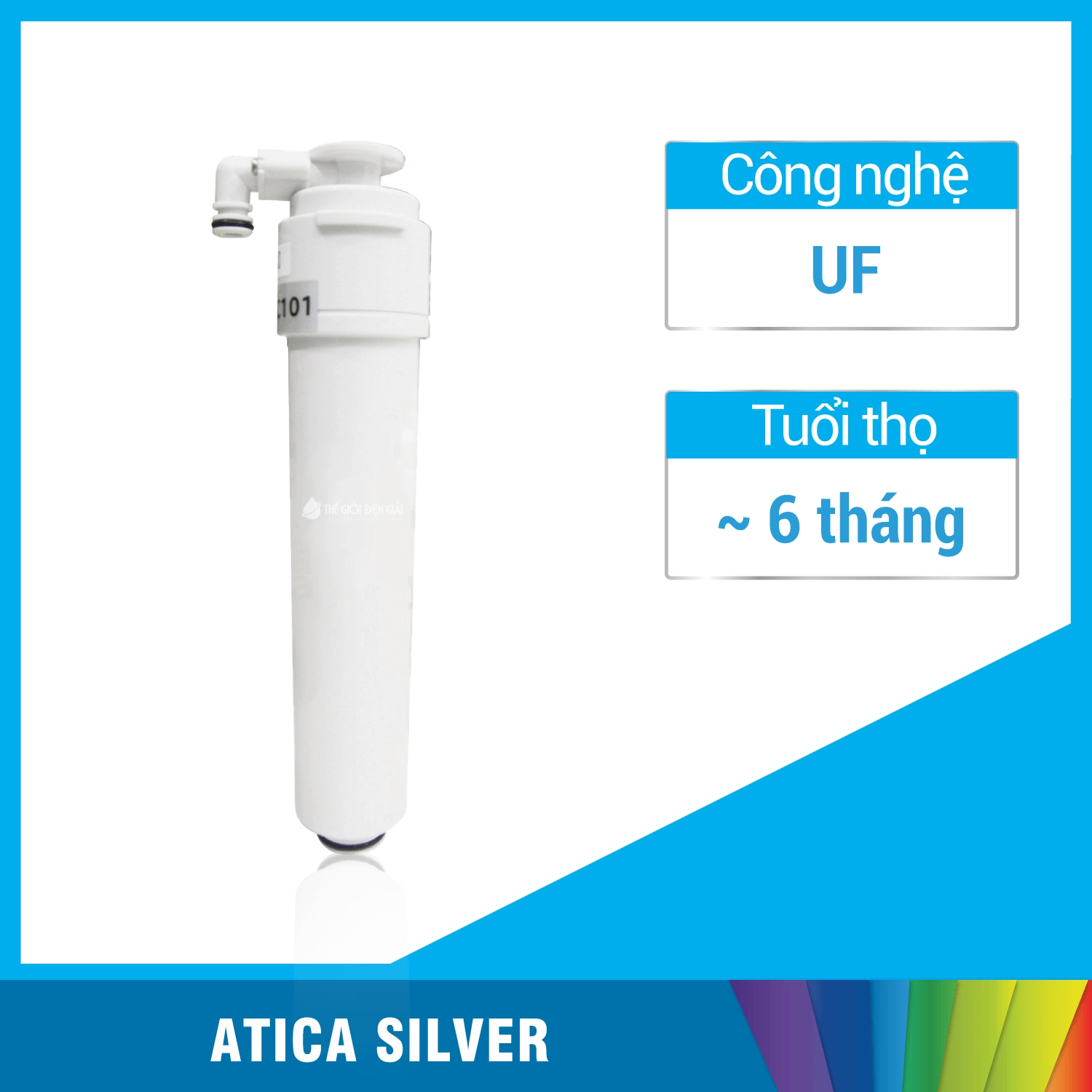 Lõi lọc máy lọc nước điện giải iON kiềm Atica Silver