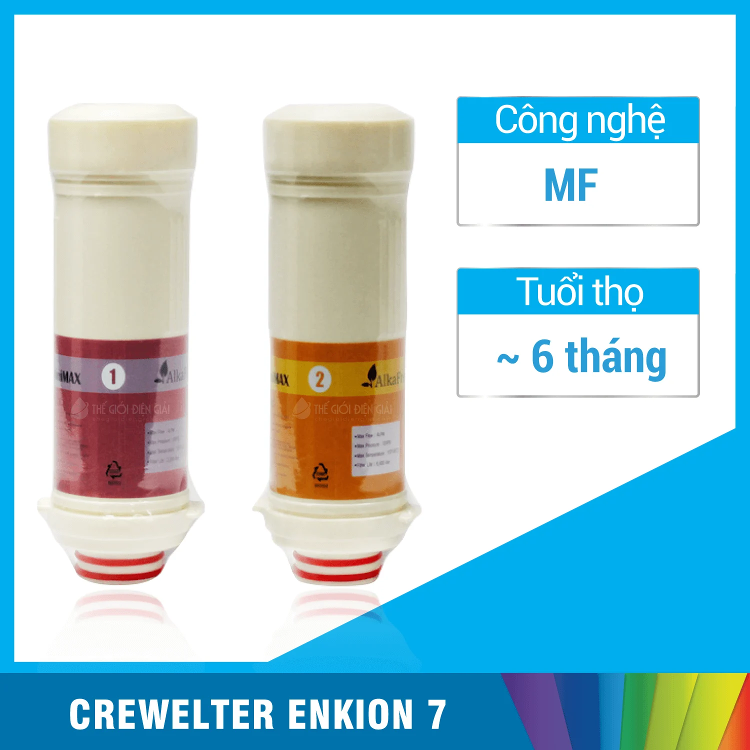 Lõi lọc máy lọc nước điện giải iON kiềm Crewelter Enkion 7
