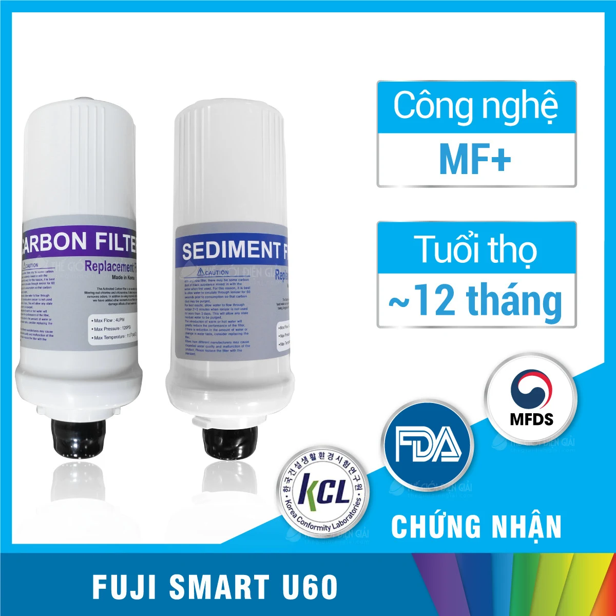 Lõi lọc máy lọc nước điện giải iON kiềm Fuji Smart U60
