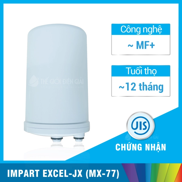 Lõi lọc máy lọc nước điện giải iON kiềm Impart Excel-JX (MX-77)