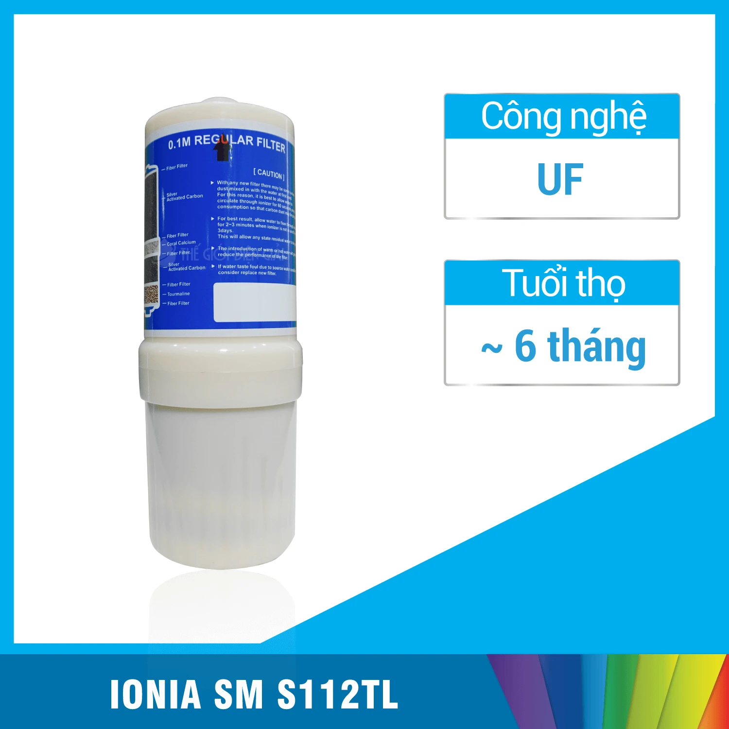 Lõi lọc máy lọc nước điện giải iON kiềm iONIA SM S112TL