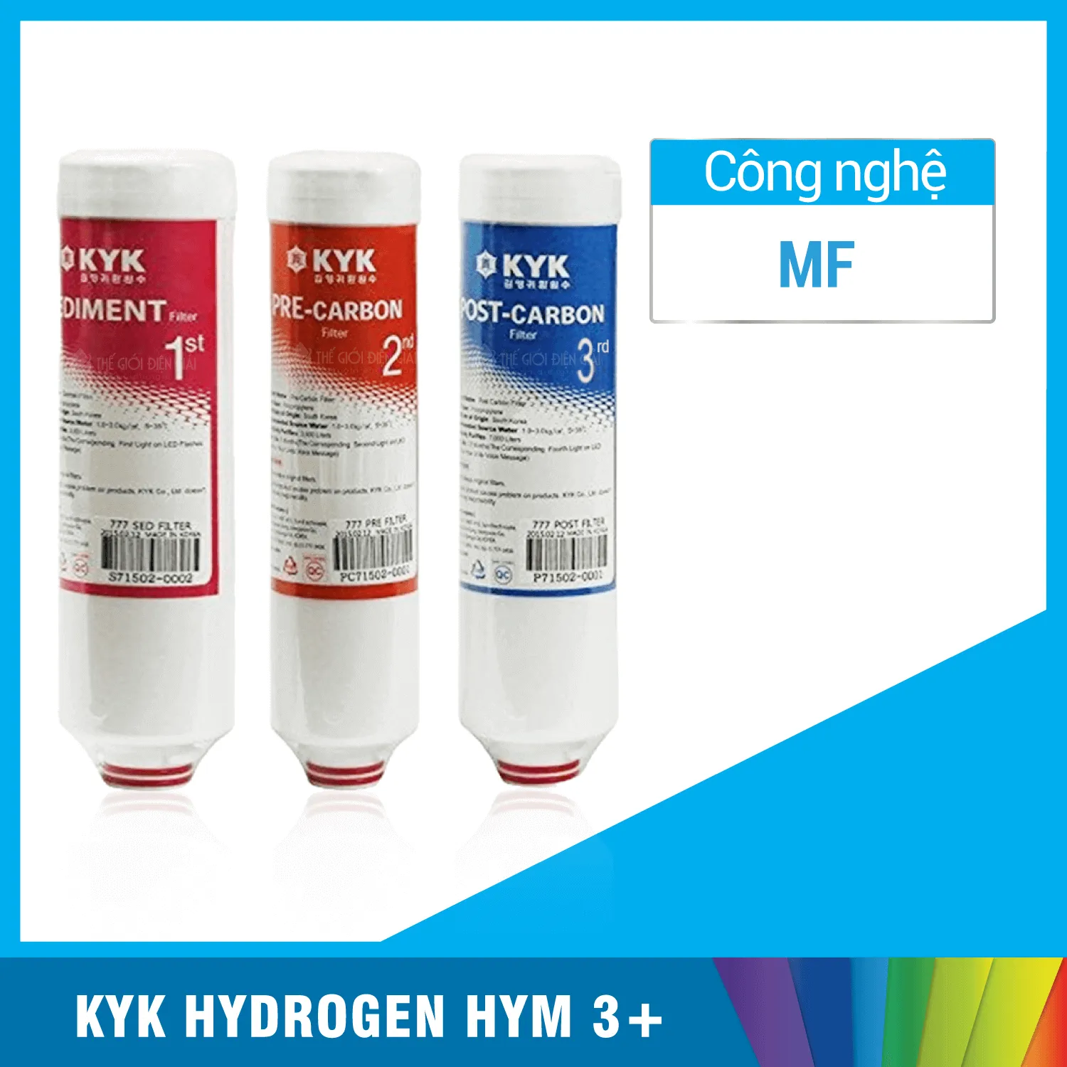Lõi lọc máy lọc nước điện giải iON kiềm KYK Hydrogen HYM 3+