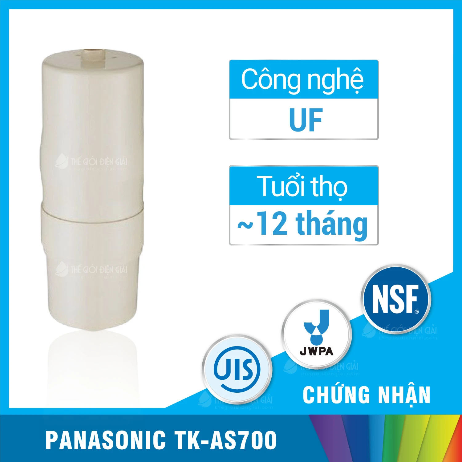 Lõi lọc máy lọc nước điện giải iON kiềm Panasonic TK-AS700 chính hãng