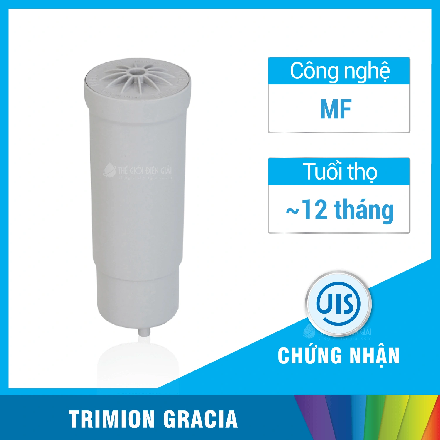 Lõi lọc máy lọc nước điện giải iON kiềm Trimion Gracia