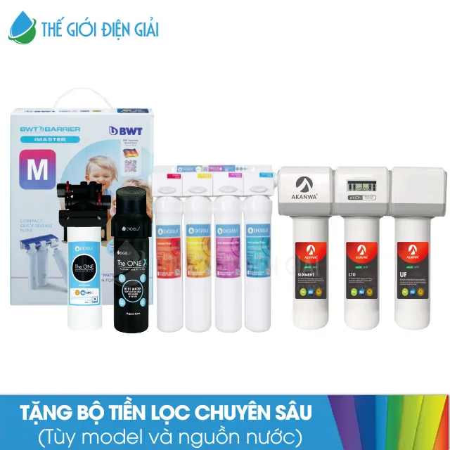 Bộ tiền xử lý nước cao cấp công nghệ Hàn, Đức, Nhật trị giá 5 - 7 triệu đồng