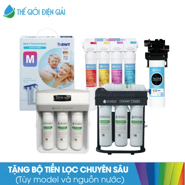 Bộ tiền xử lý nước cao cấp công nghệ Hàn, Đức, Nhật trị giá 5 - 11 triệu đồng