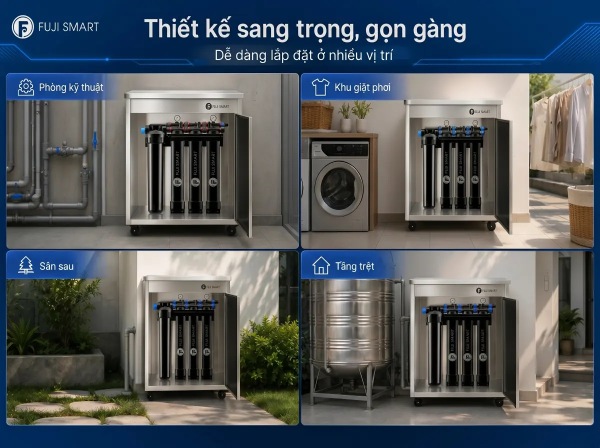 Thiết kế sang trọng, gọn gàng – Dễ dàng lắp đặt ở mọi vị trí trong nhà